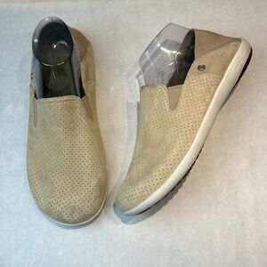 Spenco Convertible Sterling Orthotic Mule Shoes Slip Ons Sz 10 Tan Suede Leather